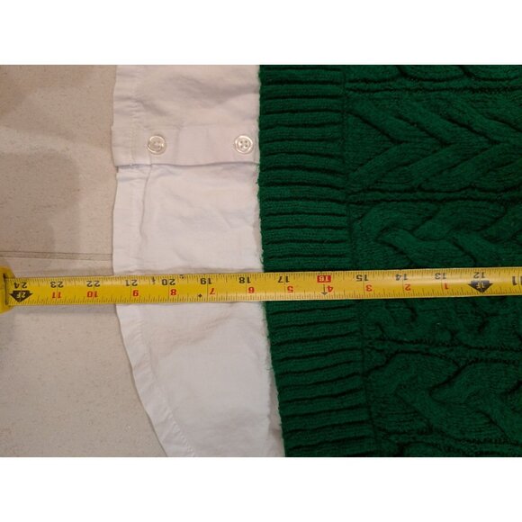 Anthropologie Mauve Green Layered Sweater Cable Knit Size S - Picture 9 of 11